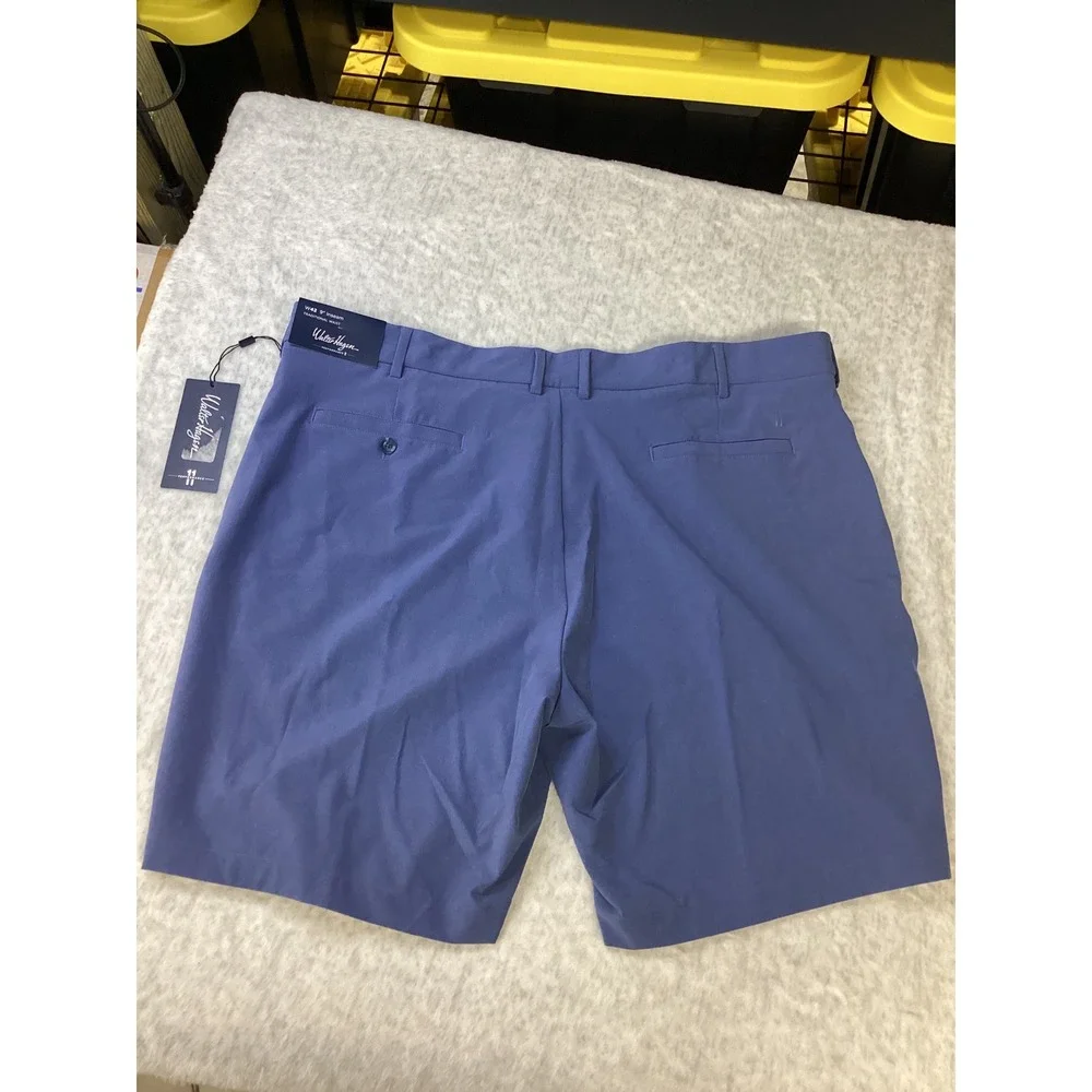 Walter Hagen Mens Performance 11 Texture Golf Shorts Blue W42 9 Inseam WH-P11MHT